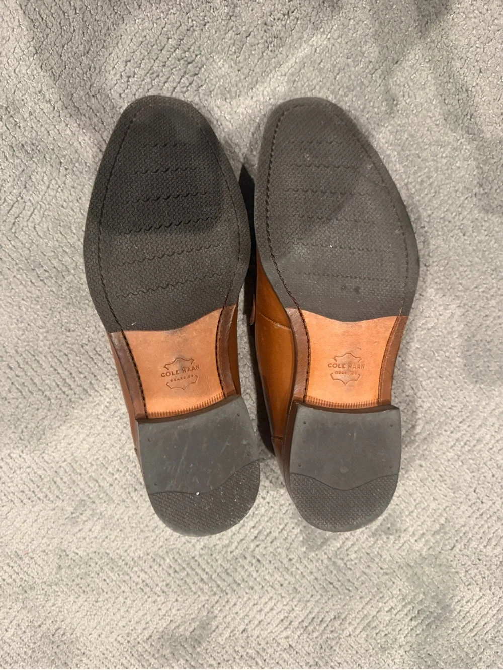 Cole Haan Men's 360 on Brown Leather Penny Loafers